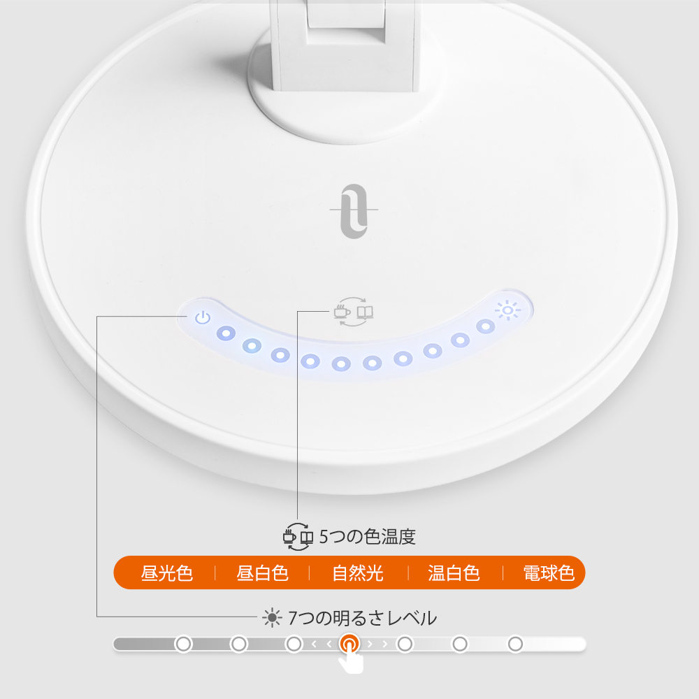 LEDデスクライト TT-DL13 ウッド【タッチセンサー/7段階調光/USBポート付】 | TaoTronics Japan